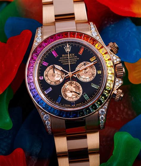 rolex daytona white gold rainbow|rolex daytona rainbow 116595.